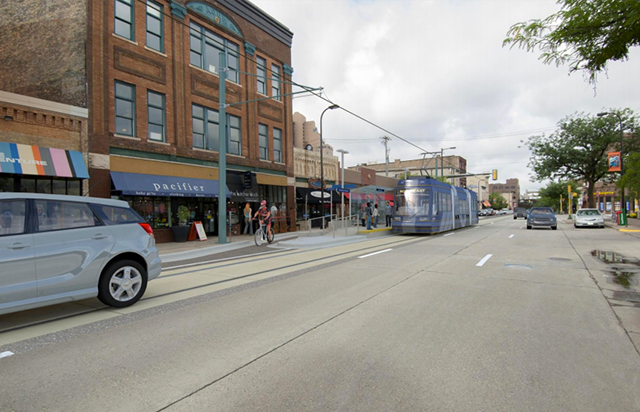 Hundreds of millions of dollars are held up behind this Toyota Matrix (Source: City of Minneapolis)