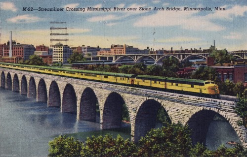 Stone Arch Bridge and Train