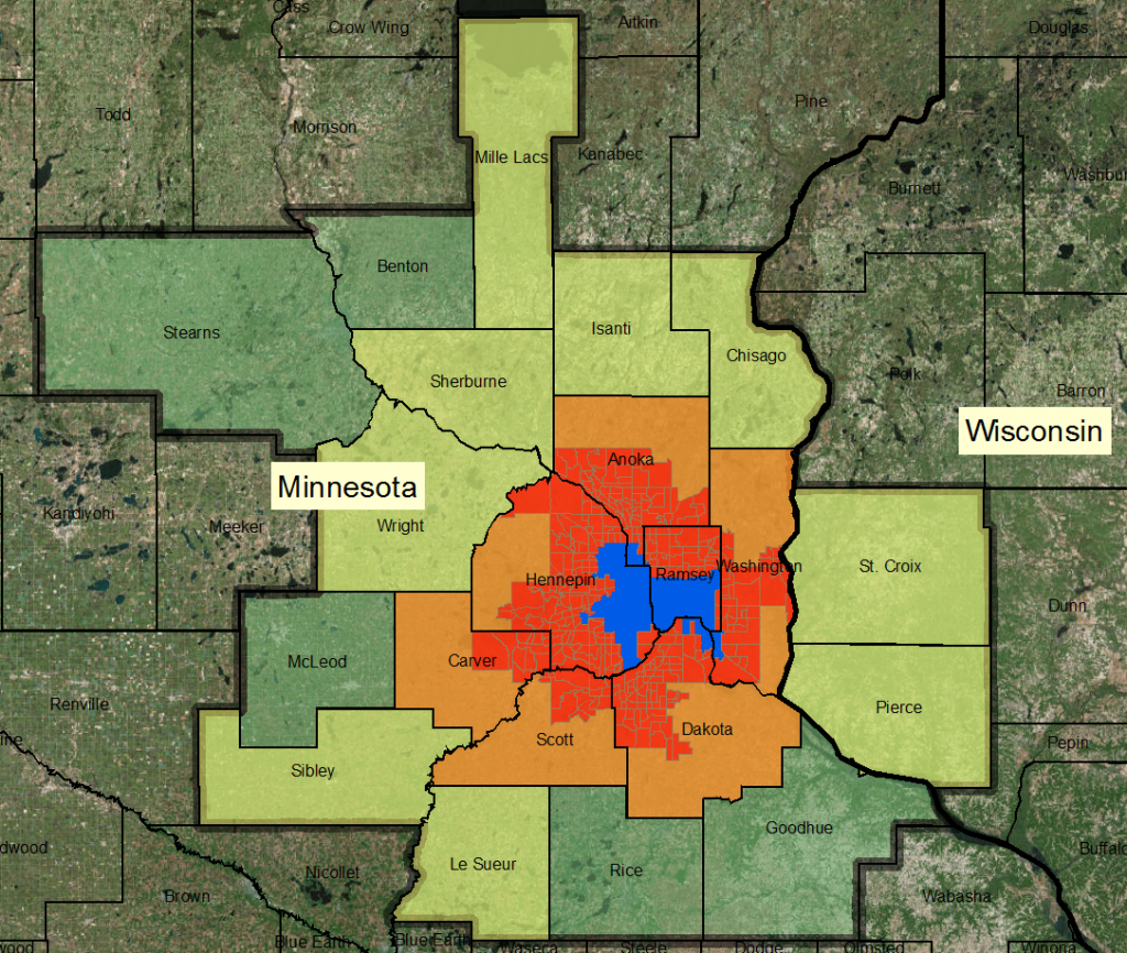 Mnps Area Map Measuring the Minneapolis-St. Paul Metro Area, and Getting Real with ...
