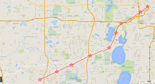 Southstar - A theoretical, conceptual, non-official line on a map for a commuter rail serving some of the Southwestern suburbs of the Twin Cities
