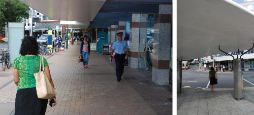 Awnings and intersection rain shelters in Wellington