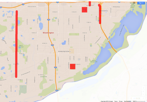 East Bloomington Bicycle Trail Map