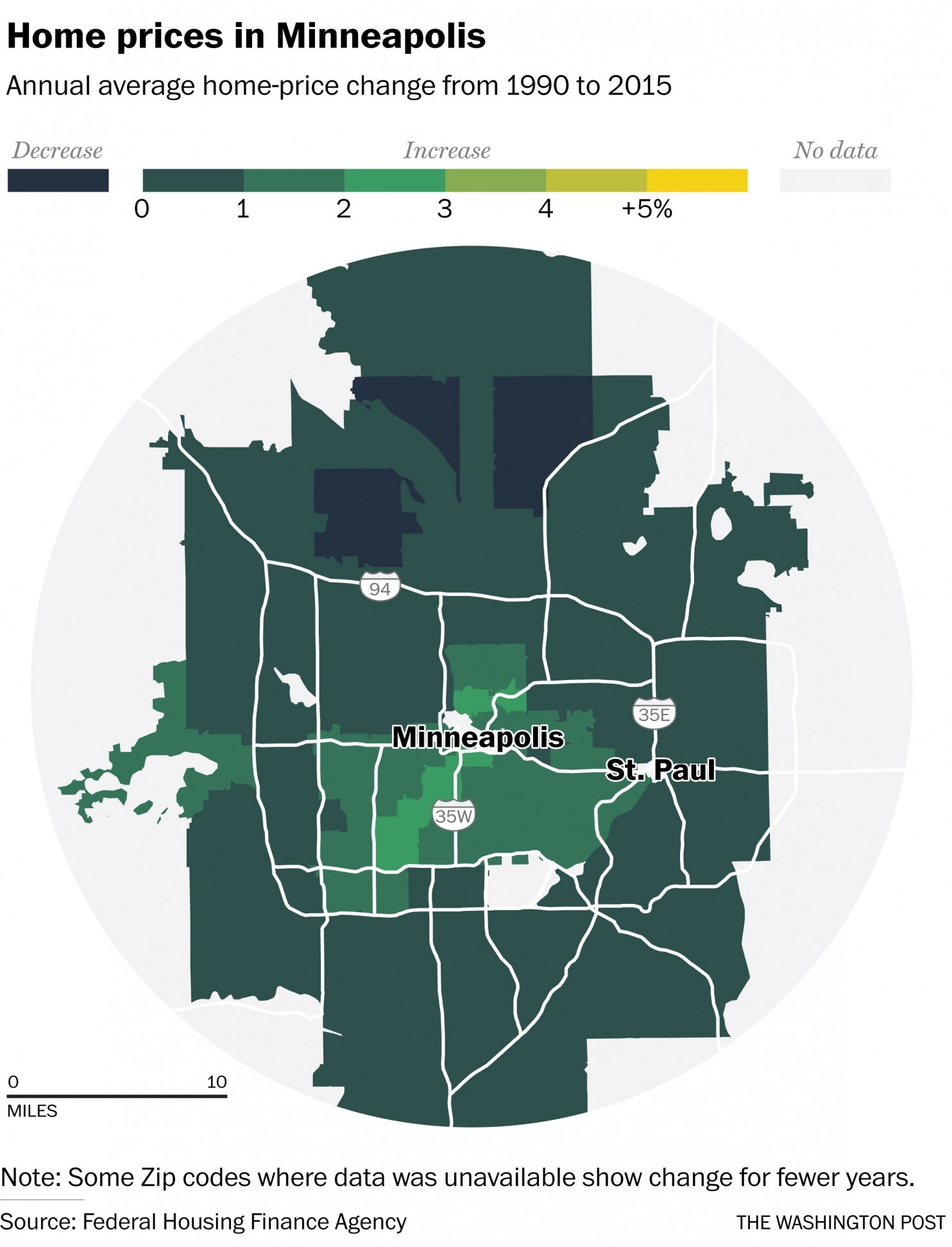Map of the Day: Metro Housing Price Changes over Time - Streets.mn