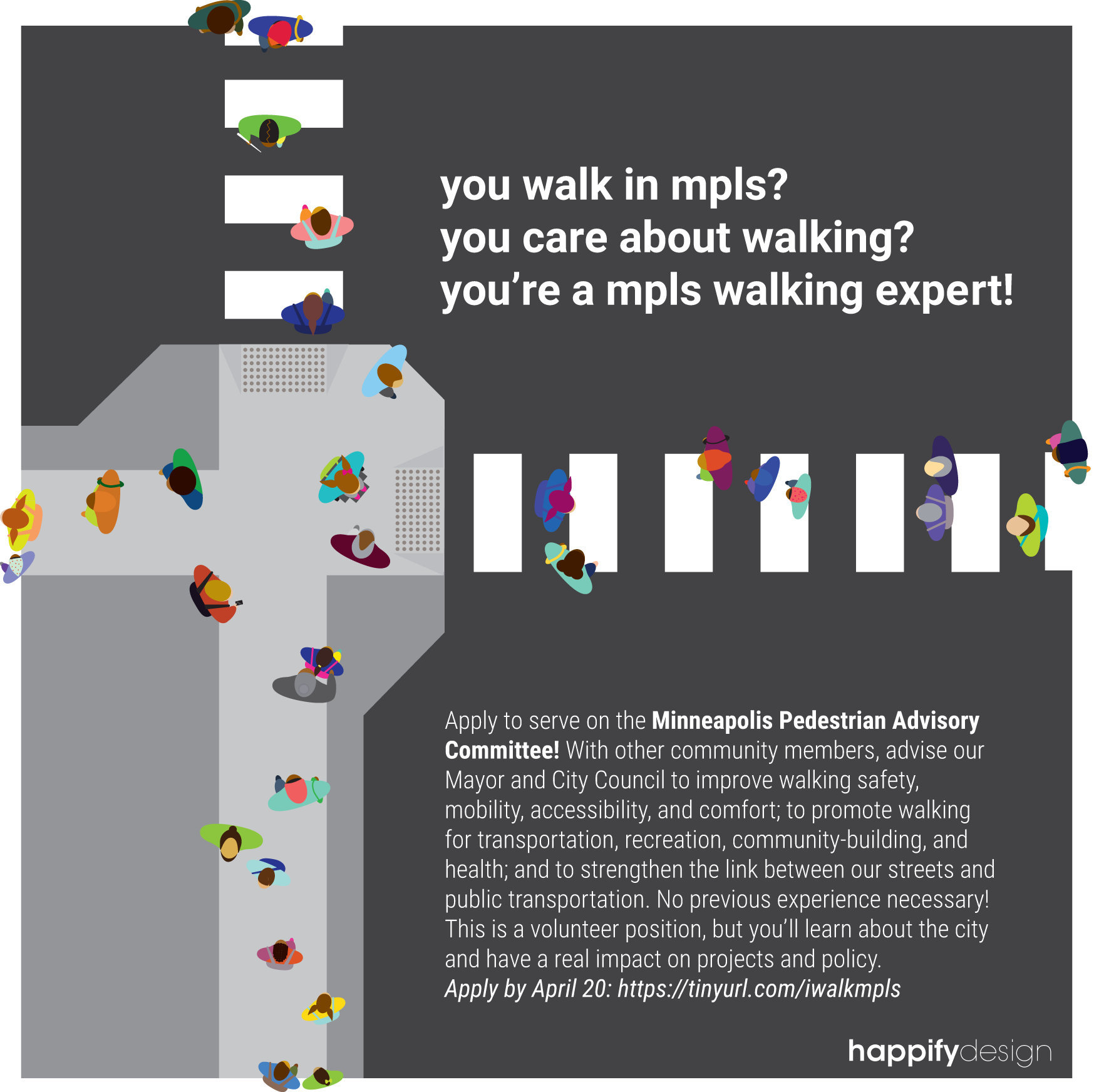 Apply to serve on the Minneapolis Pedestrian Advisory Committee