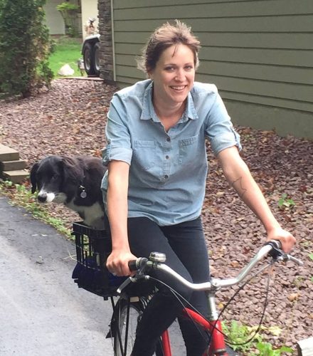 Biking with a dog