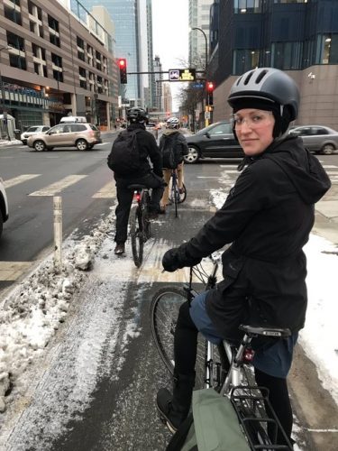 Winter biking