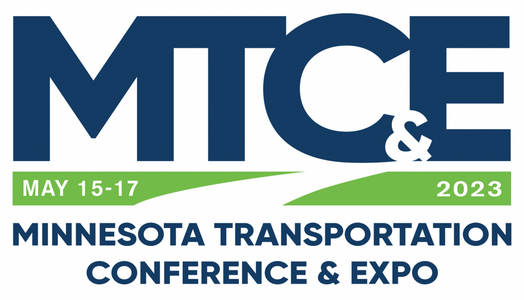 Logo for the Minnesota Transportation Conference & Expo, May 15-17, 2023.