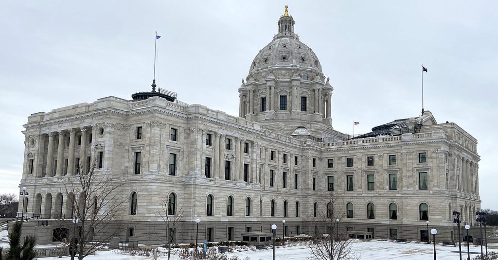 The State Capitol building in St. Paul, Minnesota