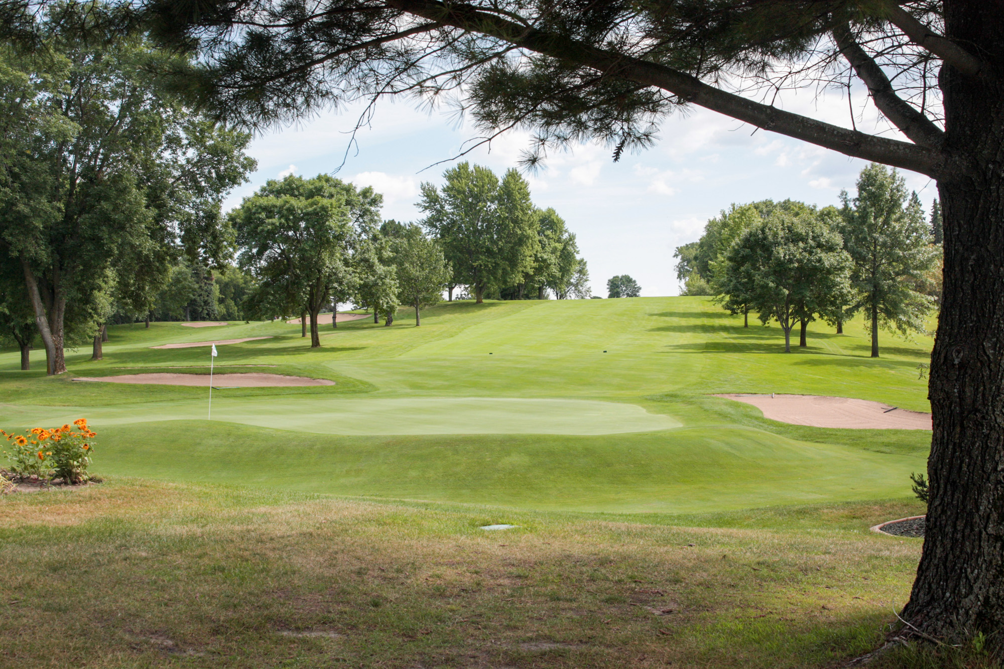 18th hole and fairway of HIllcrest Golf Course in 2017,
