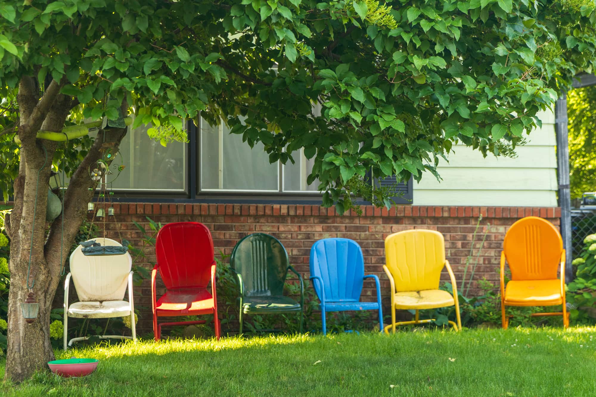 A cavalcade of colorful chairs at 68 Hawthorne Avenue East.