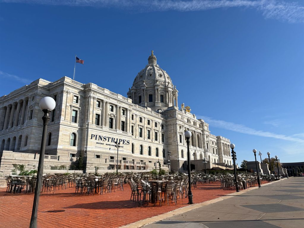 (April Fools) Pinestripes Patio at the former State Capitol