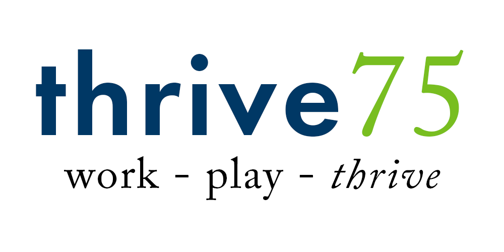 (April Fools) thrive75 logo