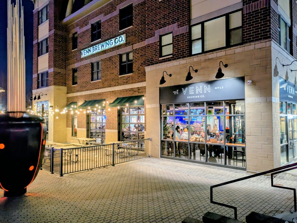 Exterior of Venn Brewing Company in Minneapolis