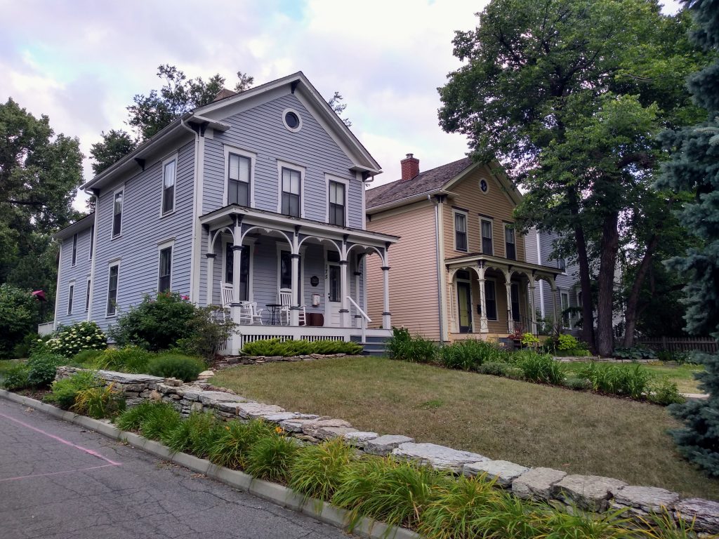 two greek-revival houses