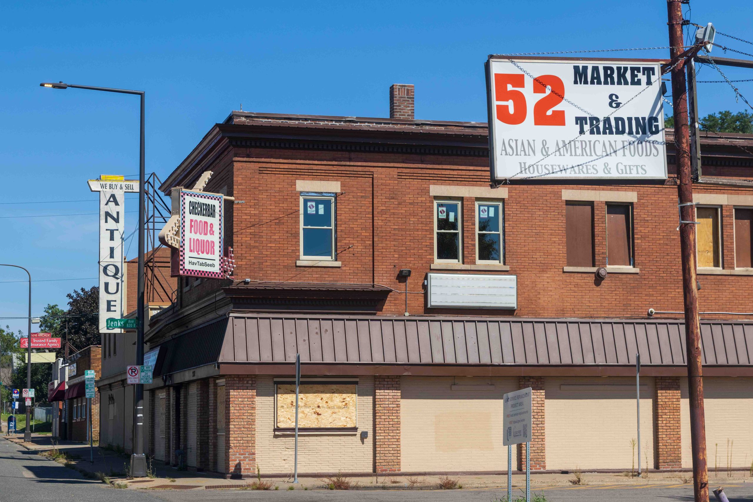 New windows have been put in on 2nd floor of the Jenks Ave side of the building.