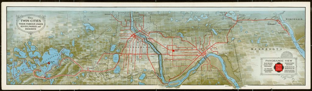 A "panoramic view" of the Twin Cities Rapid Transit system, from Lake Minnetonka to Stillwater.