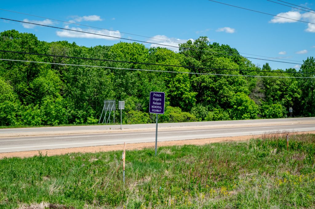Prince Rogers Nelson Memorial Highway surrounded by greenery