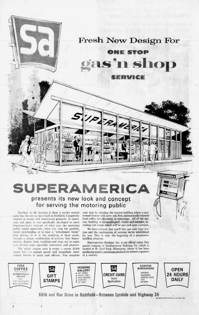 1963 Magazine advertisement for SA station.