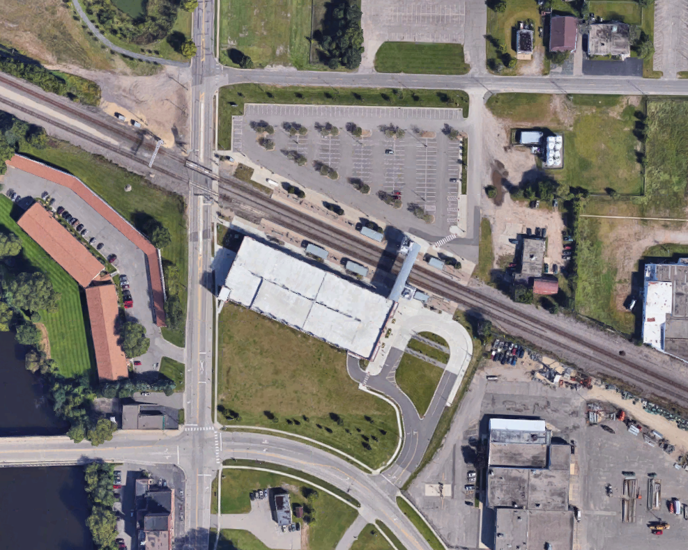 Anoka station from satellite view.