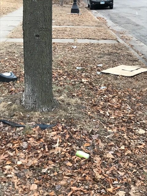 Litter on the ground 