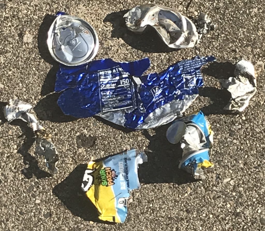 Litter on the ground