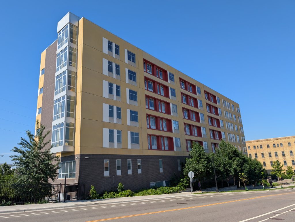 Modern six-story building