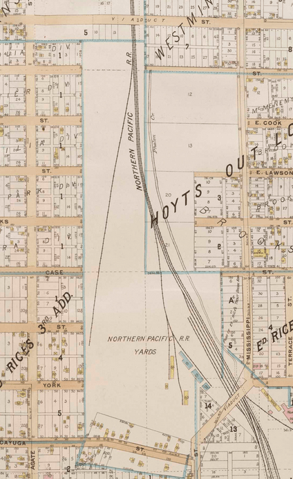1892 plat of the Trout Brook area.