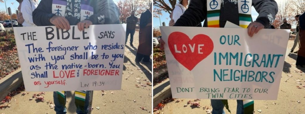 Protest signs that are biblical and pro-immigration