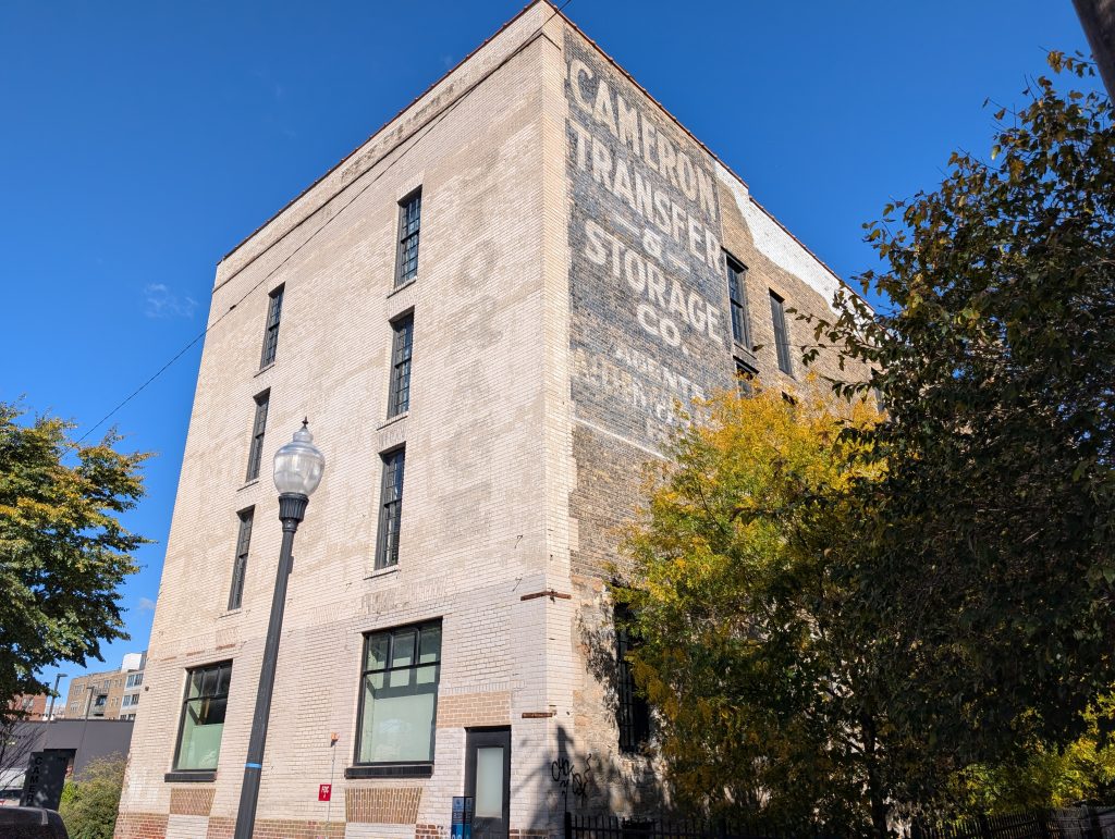 building with ghost signs