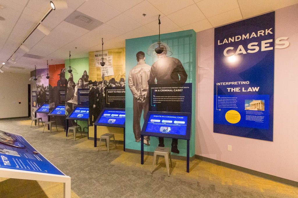 The Landmark Cases exhibit.