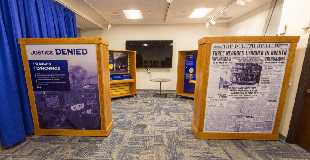 The Justice Denied section of the J&DC recounts the appalling June 1910 lynching of three African American men in Duluth.