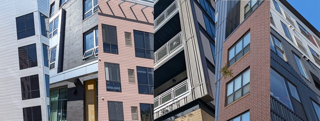 Shots of several apartment buildings that are Low-Income Housing Tax Credit approved.