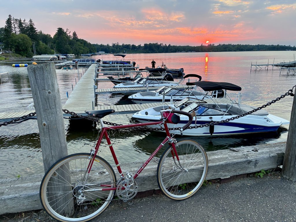 Sunset on the Walker public dock.