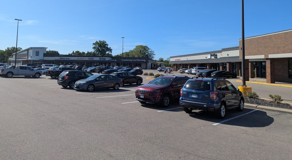 Sibley Plaza strip mall West Seventh Street