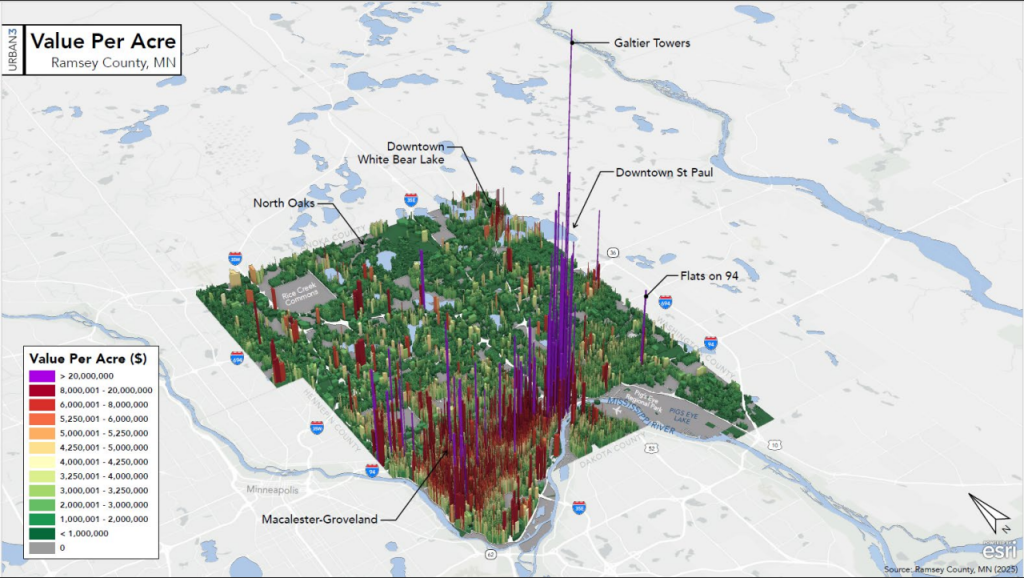 Urban3 Tax Value Per Acre Ramsey County 2026